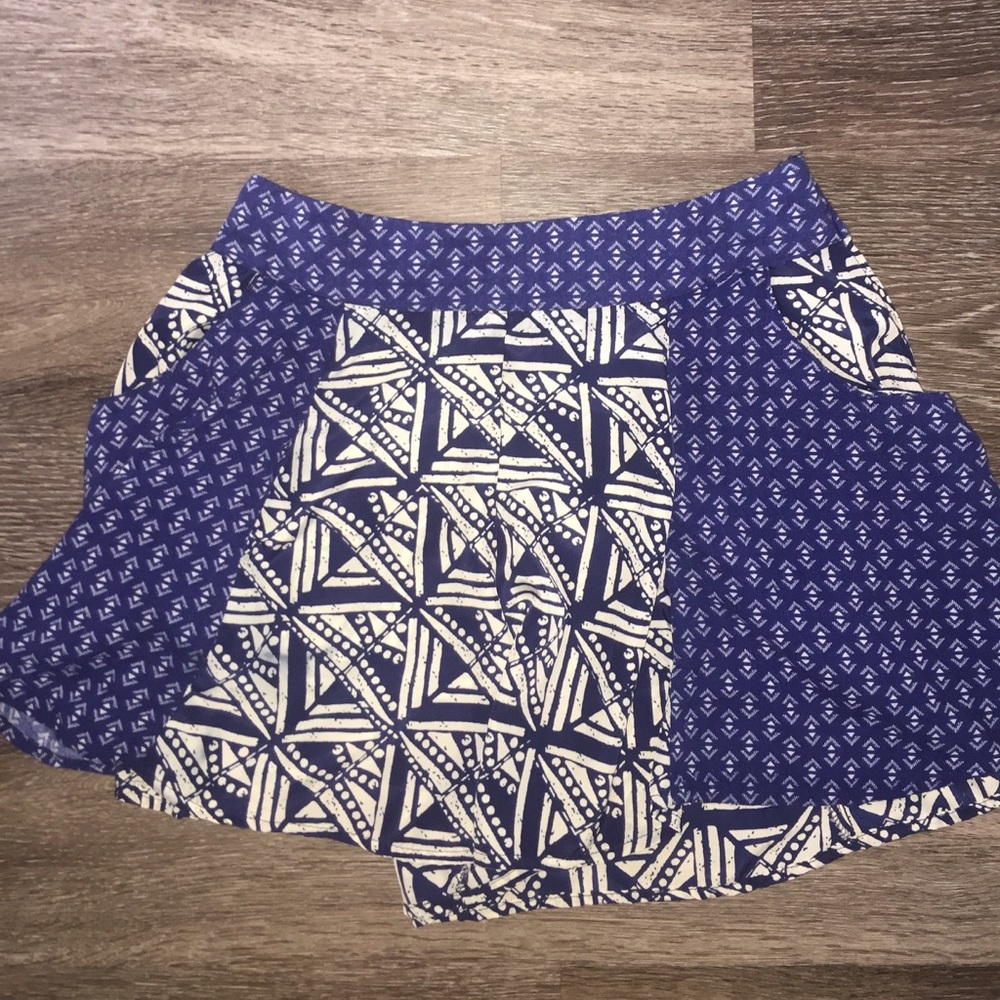 Blue patterned shorts