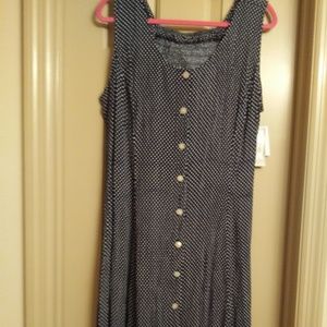 JBS-Navy Dress w/Polka Dots