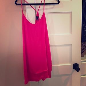 bright pink tunic dress