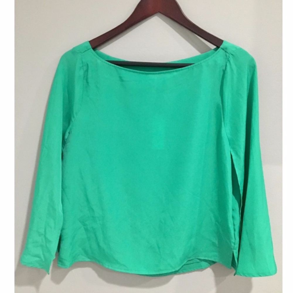 NWT New York & Company Green Cape Blouse