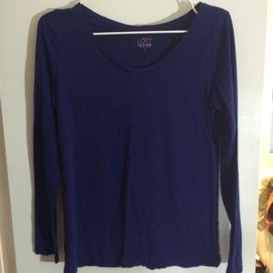 Dark Purple Long-Sleeve LOFT