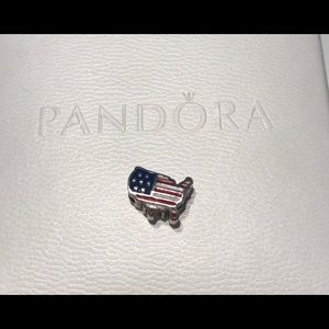 US map Pandora charm