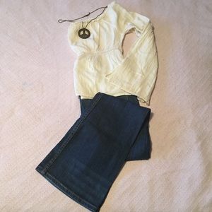 Vintage off the shoulder hippe top