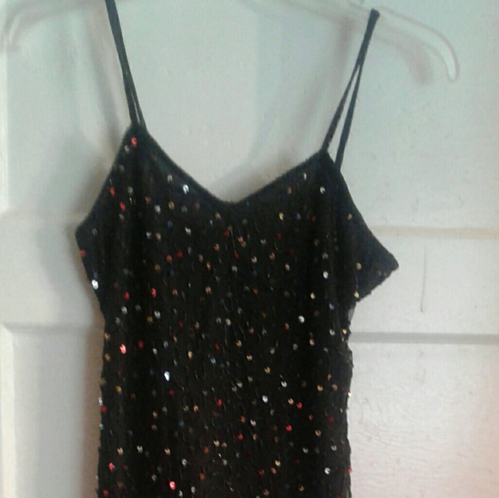 Scala vintage silk and sequined cocktail dress