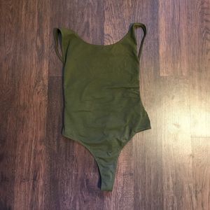Olive Green American Apparel Bodysuit