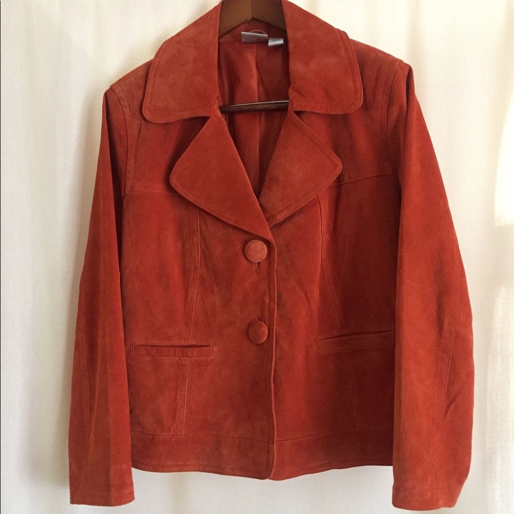 Chico's genuine sueded leather jacket