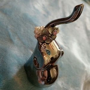 Pearl stretch flower ring