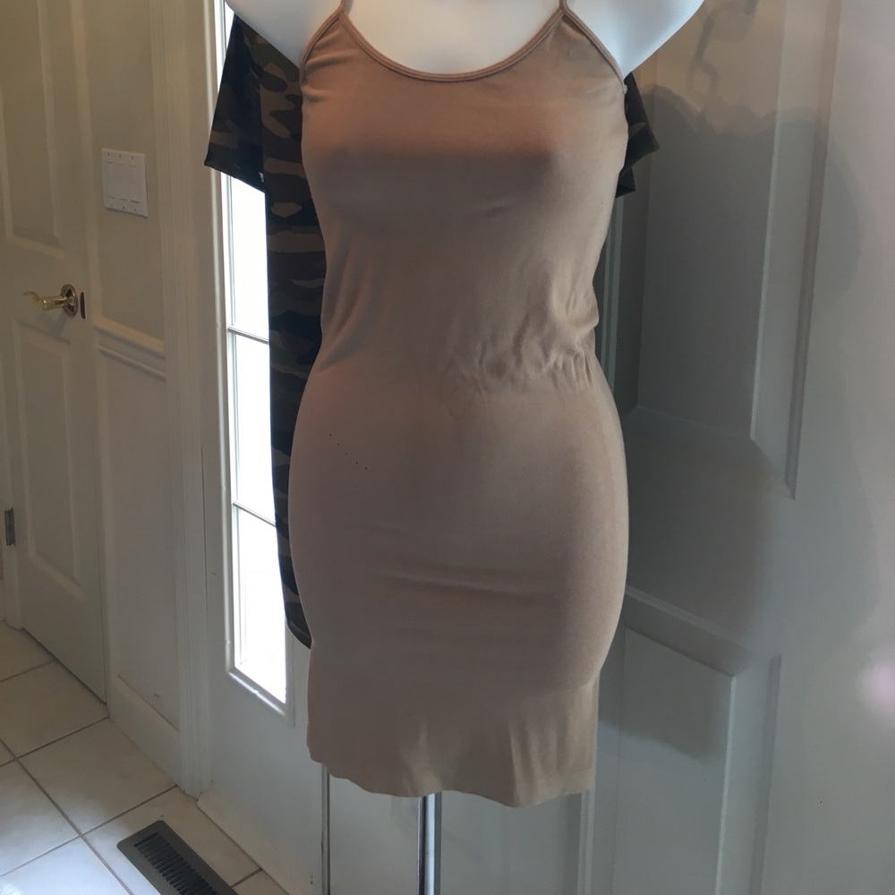 Bodycon nude color dress slip