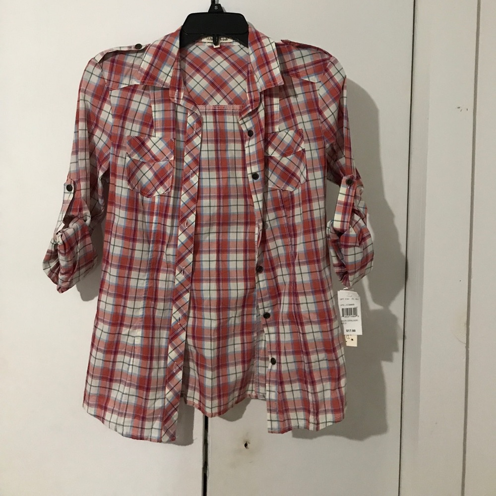 Wishful Park plaid button-up shirt