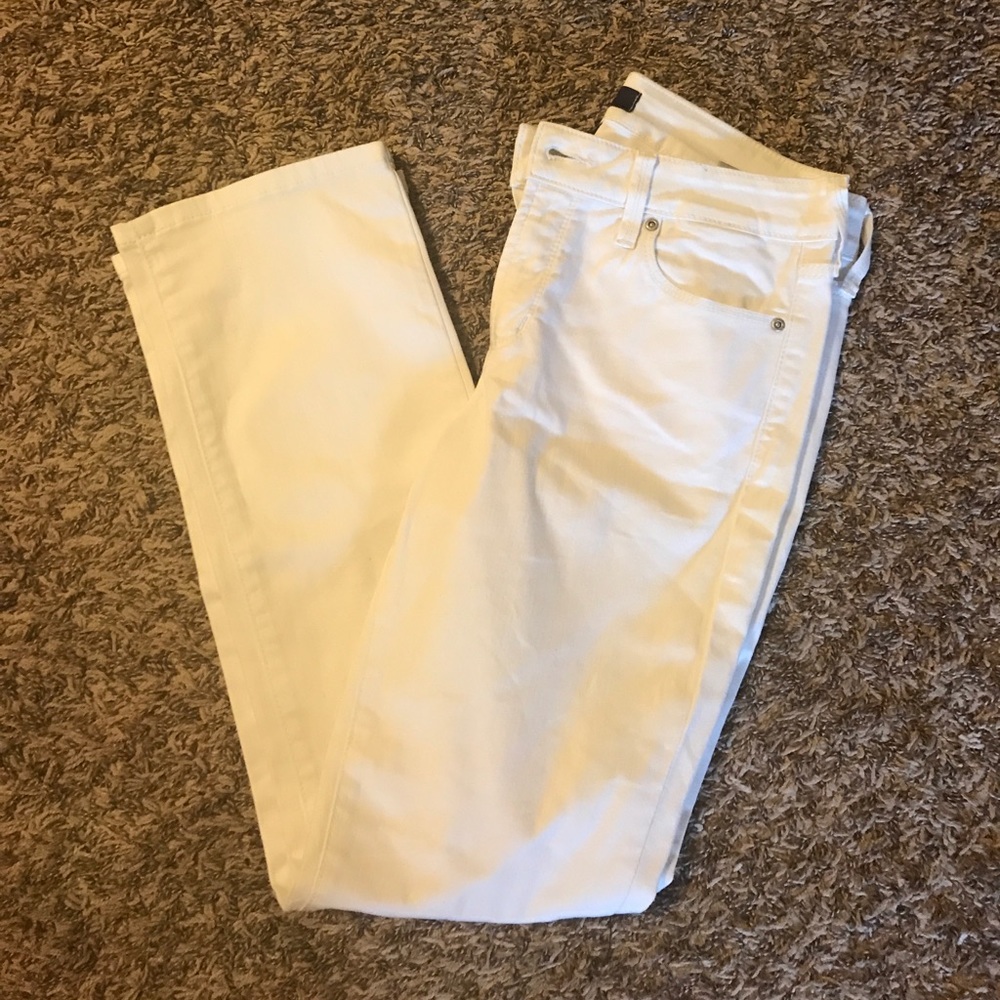 Straight leg white jeans