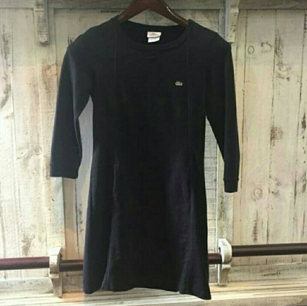 Lacoste black sweatshirt dress