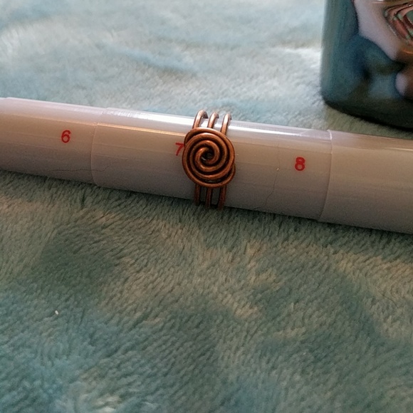 Copper rose ring - Picture 2 of 2