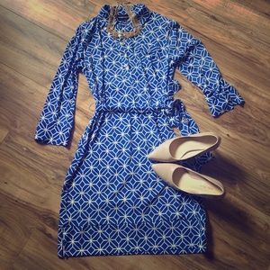 Jersey knit shirt dress