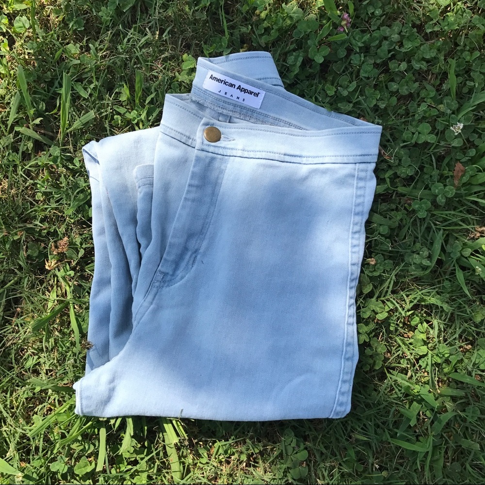 American Apparel stretch high waist denims
