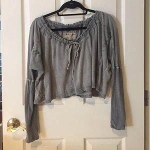 Gray Crop Top
