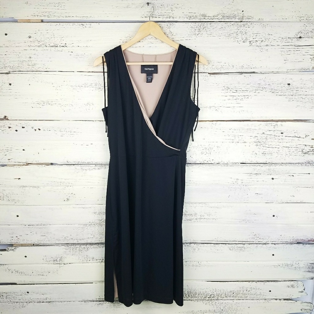 Express Black & Nude Reversible Career Dress 13/14