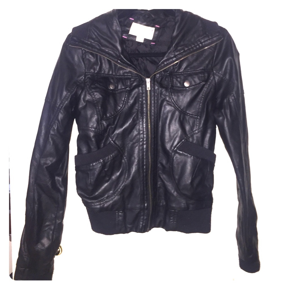 Mock Leather Jacket