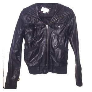 Mock Leather Jacket