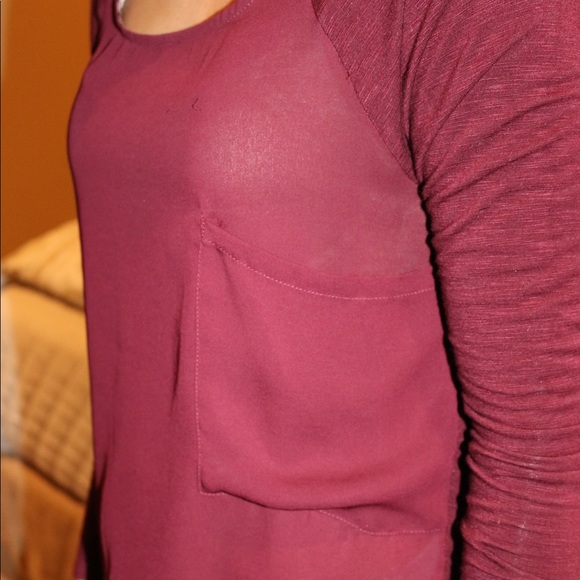 Burgundy long sleeve - Picture 1 of 4