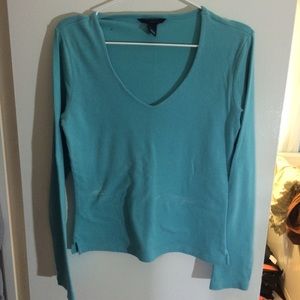 Teal V-neck Shirt