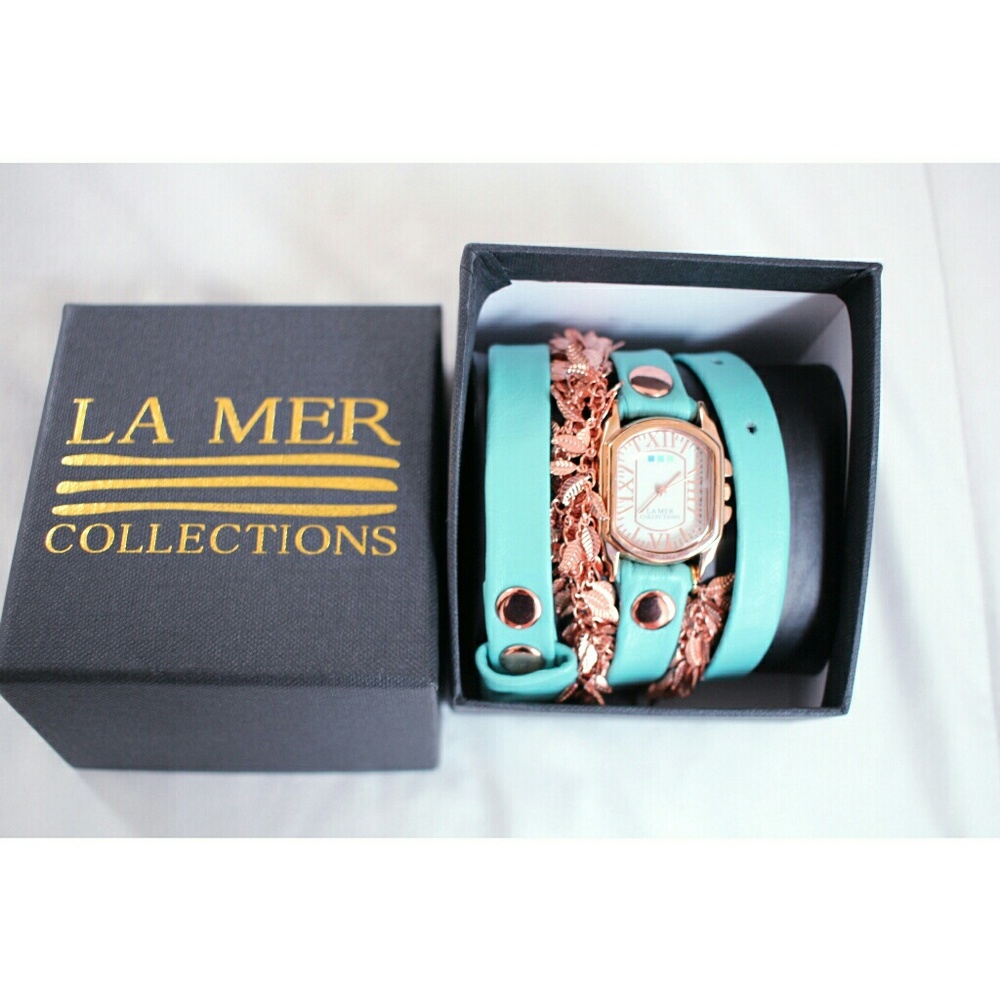La Mer Collection tiffany blue rose gold colored