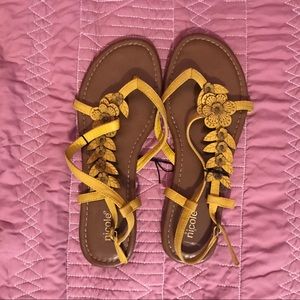 Yellow floral Sandals