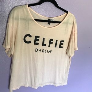 Adorable light pink shirt!