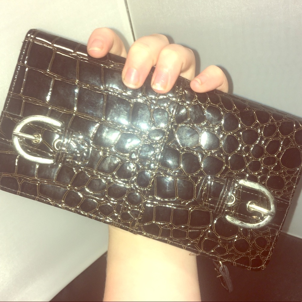 FAUX Alligator Skin Clutch
