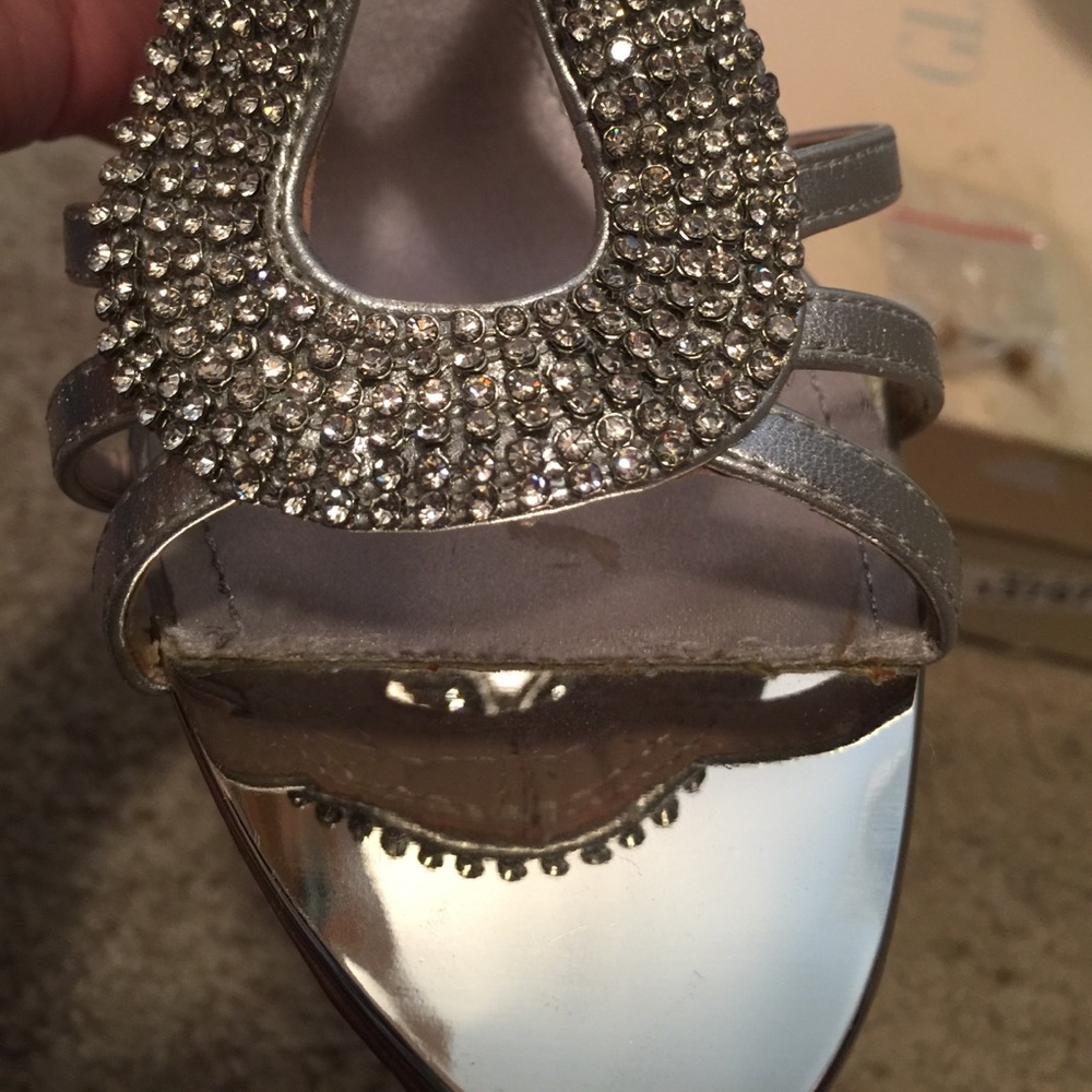 Rhinestone Heels Silver - image 2