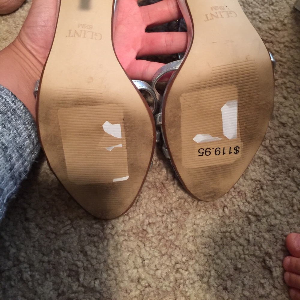 Rhinestone Heels Silver - image 3