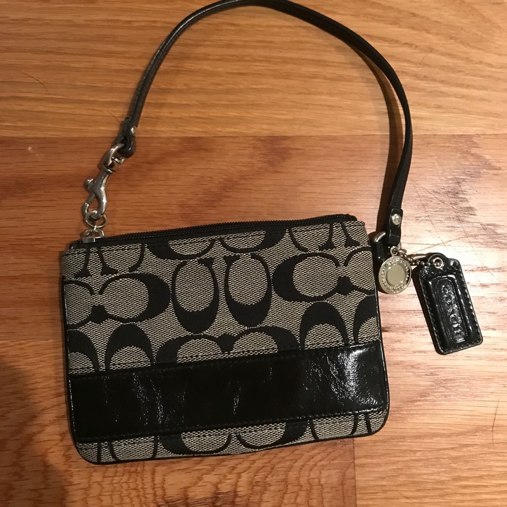 Coach wristlet with original print