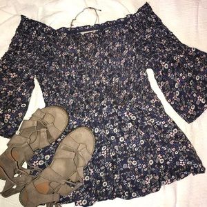 Floral off the shoulder top