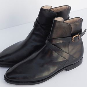 YSL Men's Black Leather Ankle Boots EUC