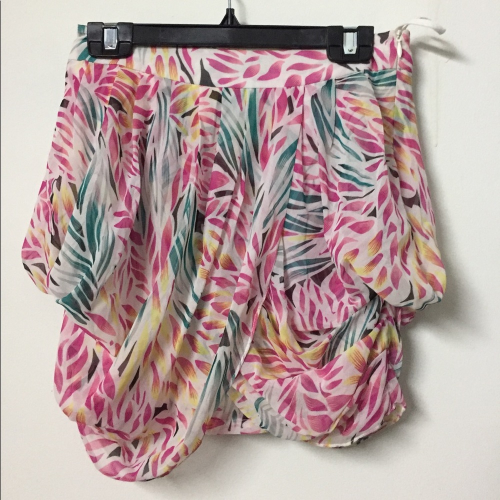 Floral chiffon skirt