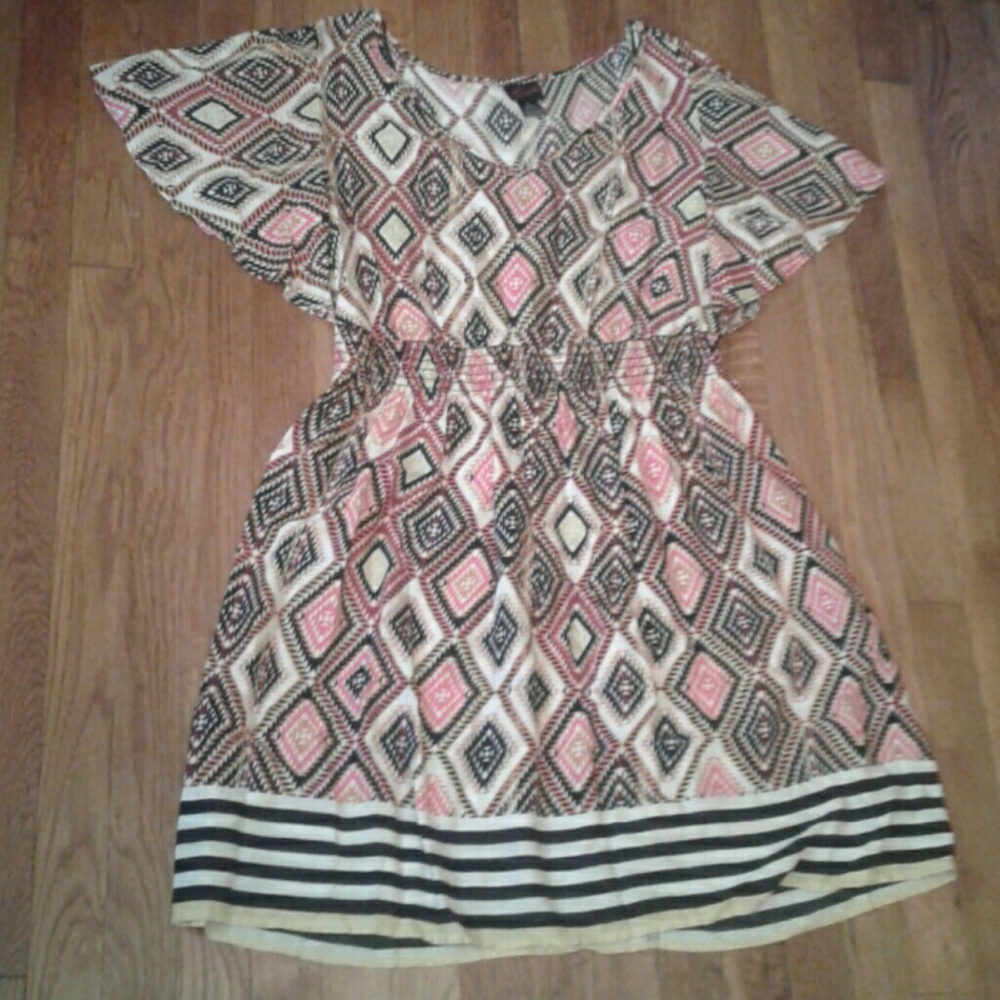 Butterfly sleeve dress