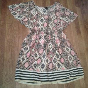 Butterfly sleeve dress