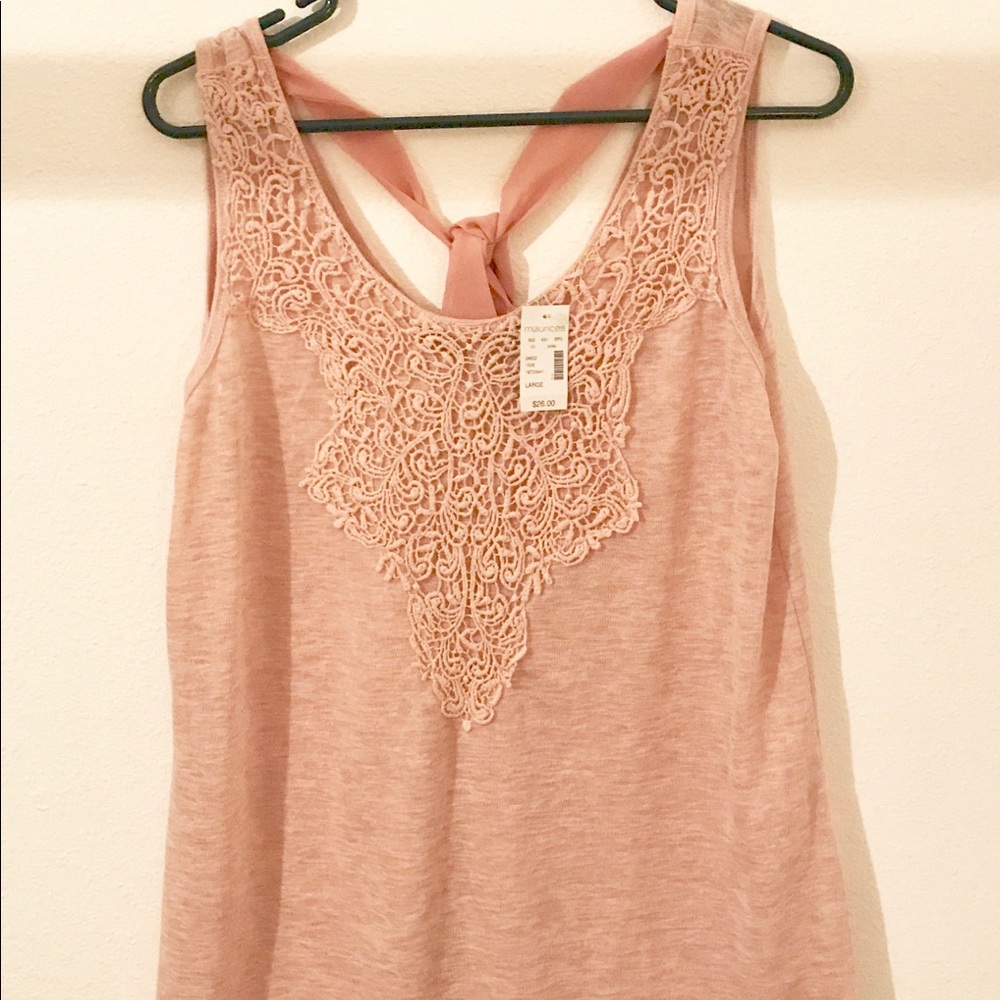 Maurices large light pink tank top new with tags