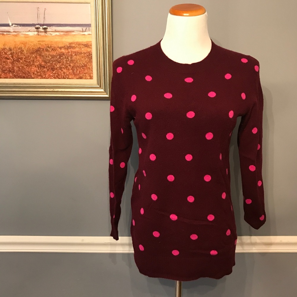 [J. Crew] Cashmere Polka Dot Sweater
