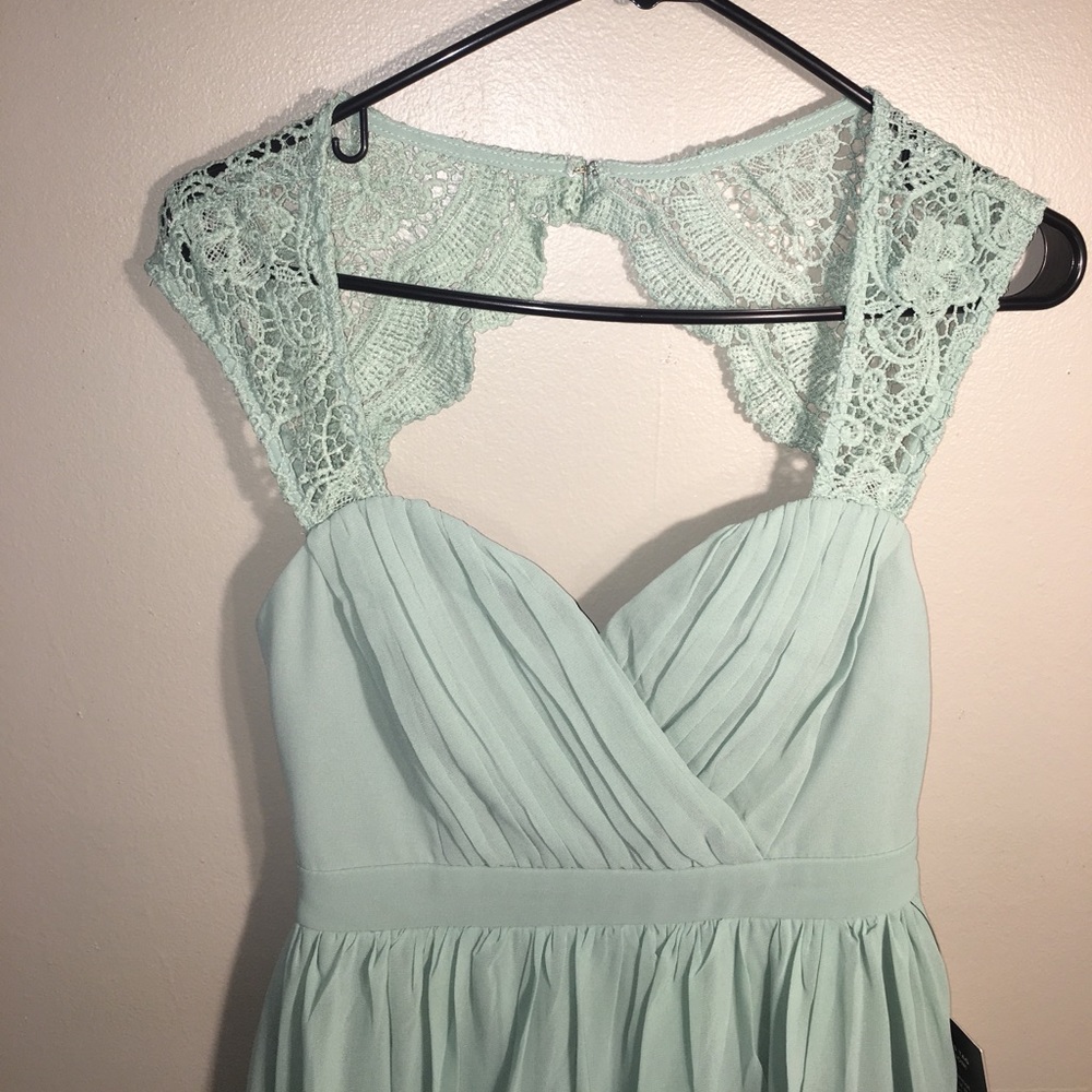 Lulu's Novela Sage Green Lace Maxi Dress (M23651)
