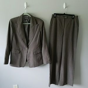 Lafayette New York Suit gray pinstripe