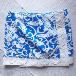Lilly Pulitzer Blue and White Gator Skort