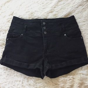 Black High Waisted Shorts