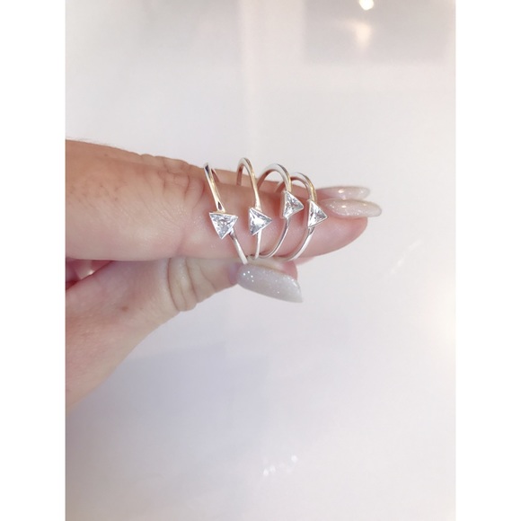 Triangle ring 925 Sterling Silver - Picture 4 of 6