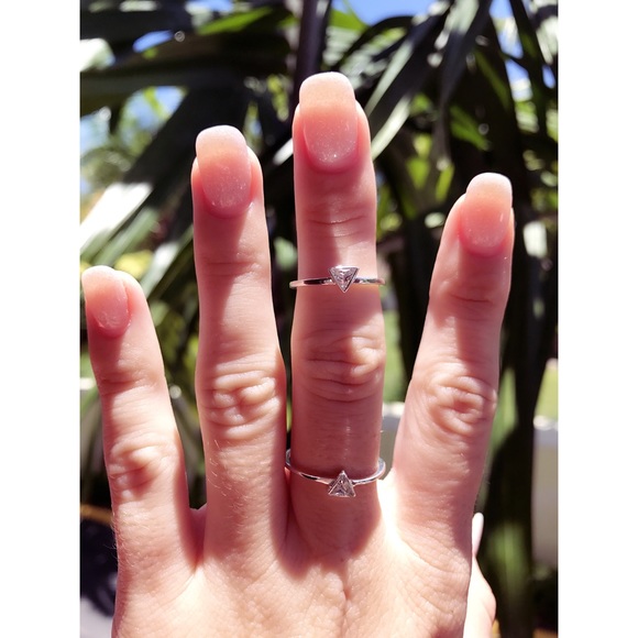 Triangle ring 925 Sterling Silver - Picture 6 of 6