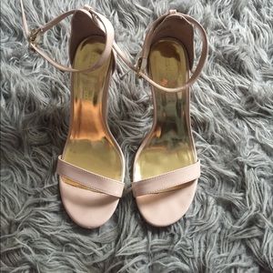 Patent Nude Madden Girl Strappy Heels
