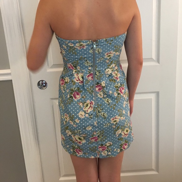 Strapless floral dress - Picture 6 of 6