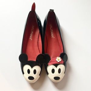 Minnie and Mickey Mouse ballet flats