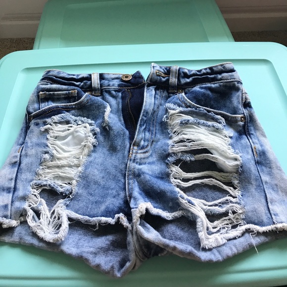 Ripped Jean Shorts - Picture 1 of 3