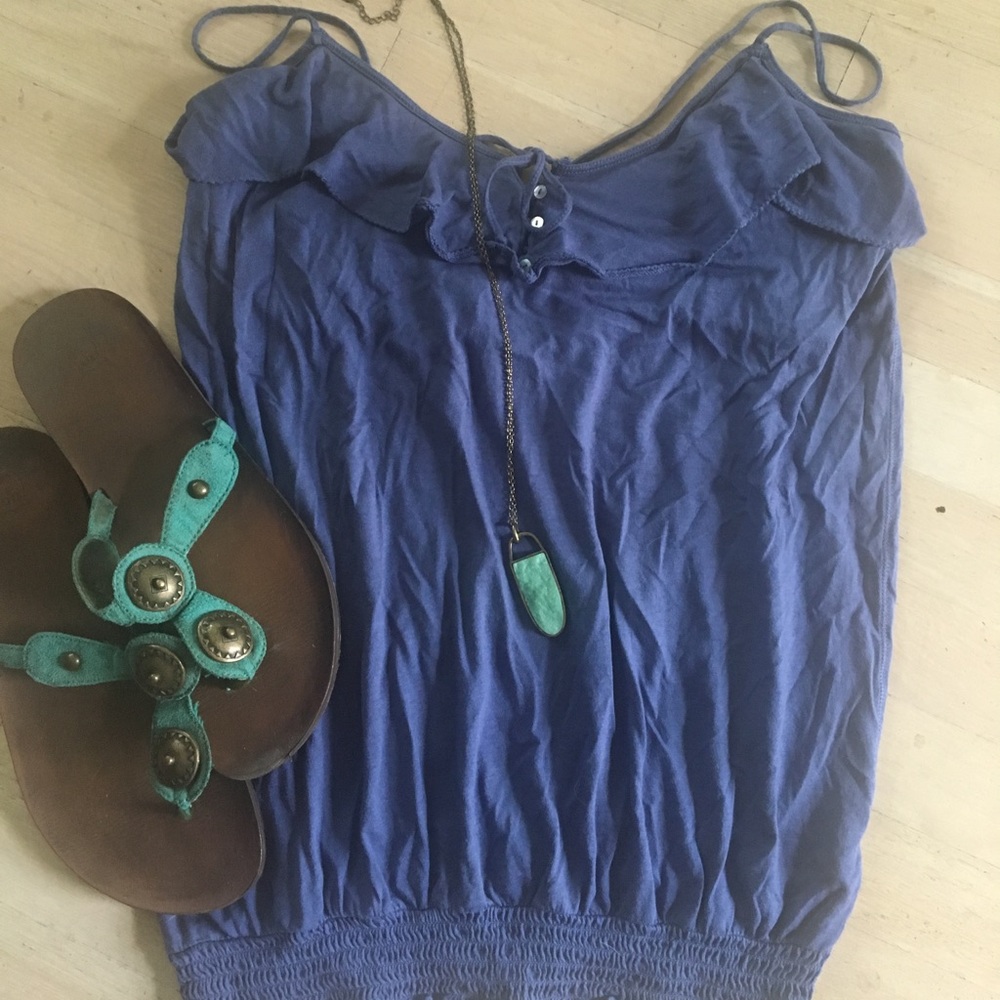 American Eagle Ruffle Cami with Elastic Waist