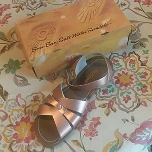 Rose gold saltwater sandals